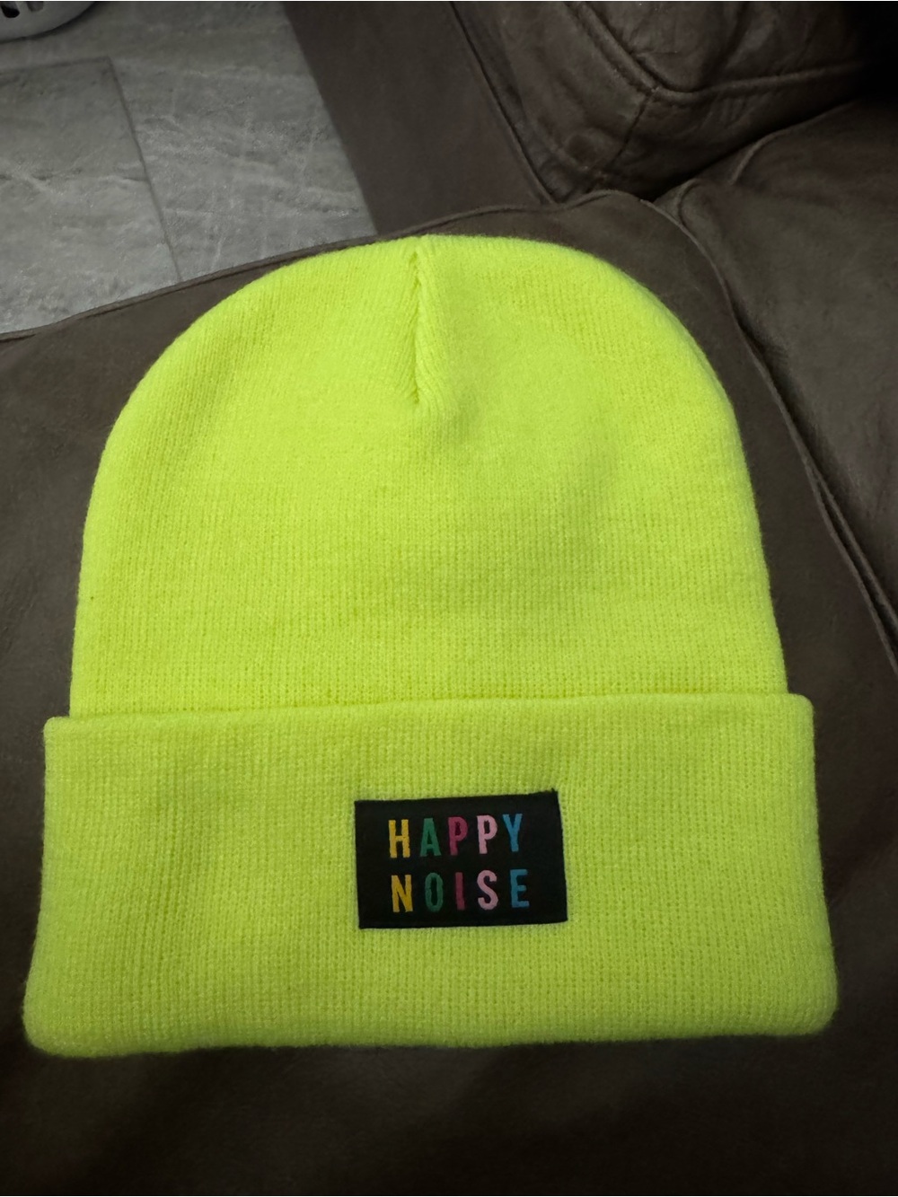 Neon Yellow Beanie Hat